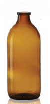 1000 ml infuusflacon, amber, type 3 geblazen glas